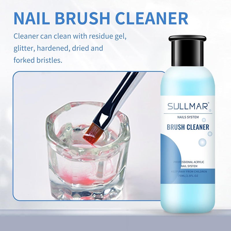 SULLMAR Nail Brush Cleaner for Acrylic Nail Brush Cleaner Acrylic Painting Quickly Cleaning Nail Art Liner Salon At Home - Image 4